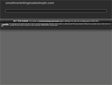 Tablet Screenshot of emailmarketingmadesimple.com
